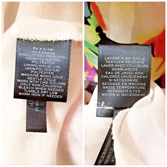 LAUREN RALPH LAUREN Colorful Floral Dress Sz 8 Petite Pleated Georgette Short - Picture 8 of 8